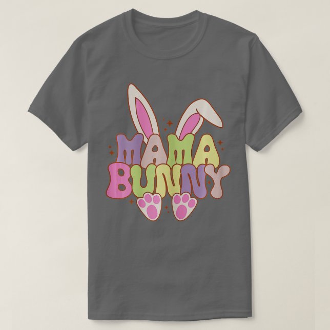 Mama Bunny Rabbit Ears Happy Easter Day Women Kids T-Shirt (Design Front)