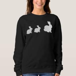 Mama Bunny Rabbit With 2 Precious Little Baby Bunn Sweatshirt