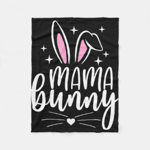 Mama Bunny Shirt Mum Womens Pregnancy Matching Fam Fleece Blanket