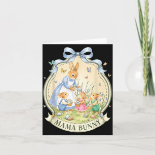 Mama Bunny Vintage for Kids Girl Women Mum Teens Card