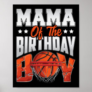 Mama Bysketbyll Birthday Boy Family Byller B-day P Poster