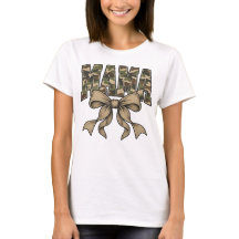Mama Camo Bow Matching Family Mum Camouflage