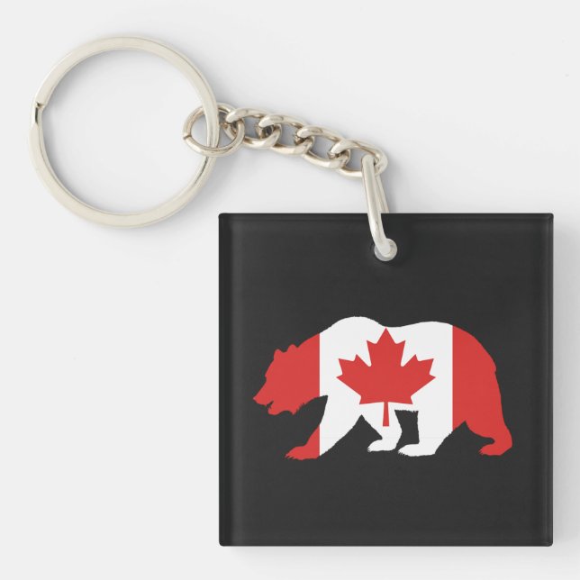 MAMA CANADA T-Shirt Button Key Ring (Front)