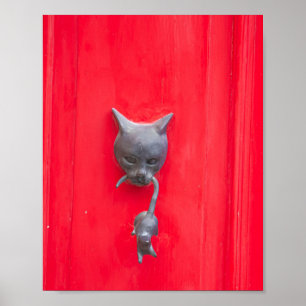🐈 Mama Cat Knock, Knock! ❤️ Poster