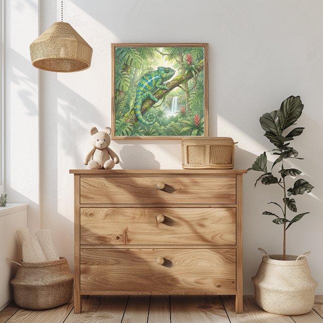 Mama Chameleon and Babies Nursery Poster (Creator Uploaded)