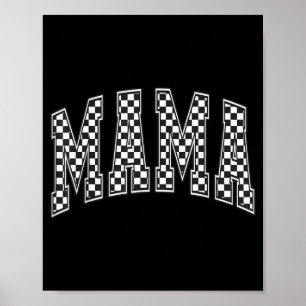 Mama checkered mom women mother's day poster