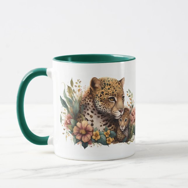 Mama Cheetah and Cub Mug (Left)