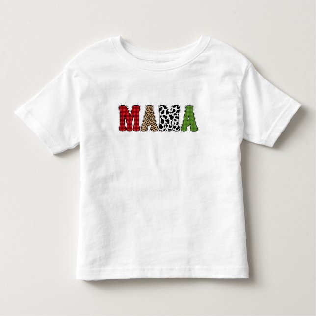 Mama Christmas Plaid Pattern - Christmas Designs  Toddler T-Shirt (Front)