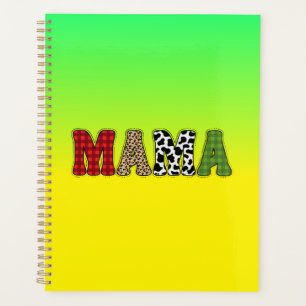 Mama Christmas Plaid Pattern Design Planner