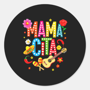 Mama cita cinco de mayo classic round sticker