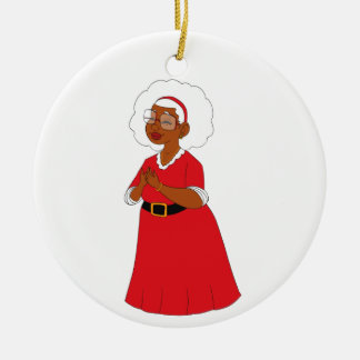 Mama Claus Almondy Ceramic Tree Decoration