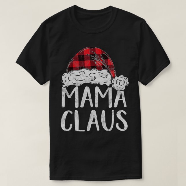 Mama Claus Christmas Costume Gift Santa Matching F T-Shirt (Design Front)