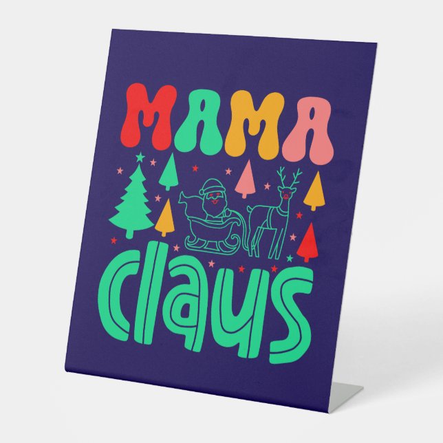 Mama Claus Christmas Design-60097 Pedestal Sign (Front)