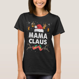 Mama Claus Christmas Family Group Matching Pajama T-Shirt