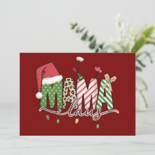  Mama Claus Christmas Funny Xmas Mummy Holiday Card