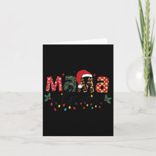 Mama Claus Christmas Pajama Santa Claus Family Mat Card