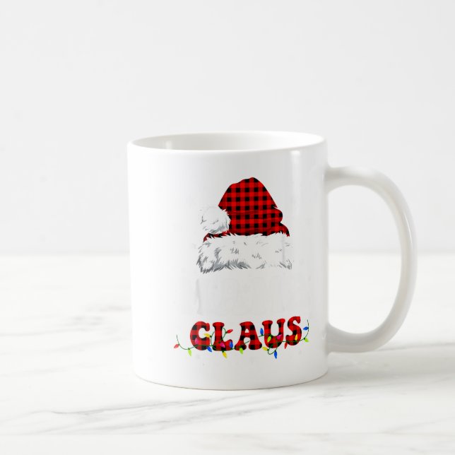 Mama Claus Funny Christmas Lights Pajama Family Ma Coffee Mug (Right)