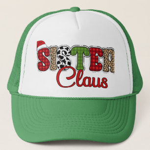 Mama Claus Plaid Design Trucker Hat