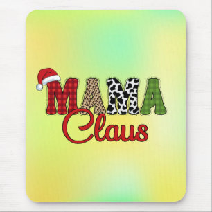 Mama Claus Plaid Pattern-60096 Mouse Pad
