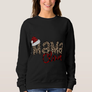 Mama Claus Santa Hat Christmas Pajama Family Match Sweatshirt