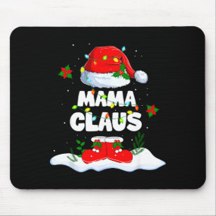 Mama Claus Santa Matching Family Christmas Lights  Mouse Pad