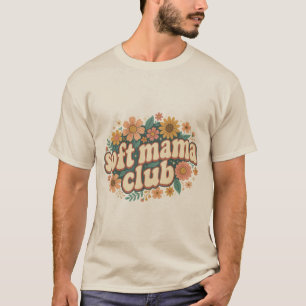 Mama Club Retro Floral Mother's Day T-Shirt