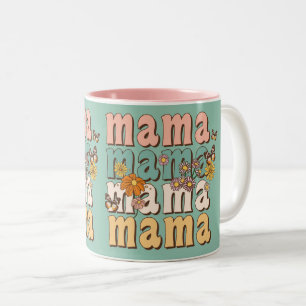 Mama Colourful Mother's Day Gift Retro Two-Tone Coffee Mug