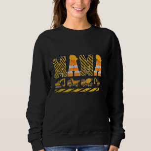 Mama Construction Excavator Kids Matching Family R Sweatshirt