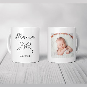 Mama Coquette Black Bow and Baby's Photo Coffee Mug