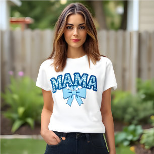 MAMA Coquette Blue Floral T-Shirt
