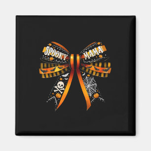 Mama Coquette Bow Pumpkin Cute Halloween Women  Magnet