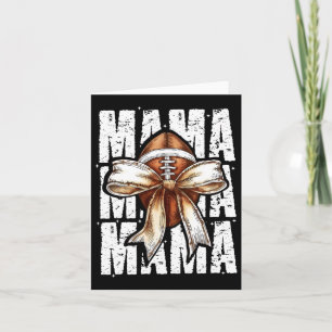 Mama Coquette Bow Usa Football Thanksgiving Autumn Card