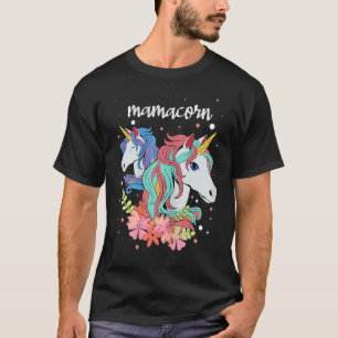 Mama Corn Unicorn Rainbow Mum Baby Girl Mother's D T-Shirt