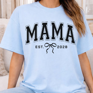 Mama Custom Modern Mum Pregnancy Reveal Shirt