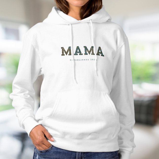 Mama customised year - light trendy  hoodie (Creator Uploaded)
