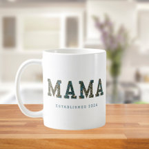 Mama customised year - trendy floral Coffee Mug