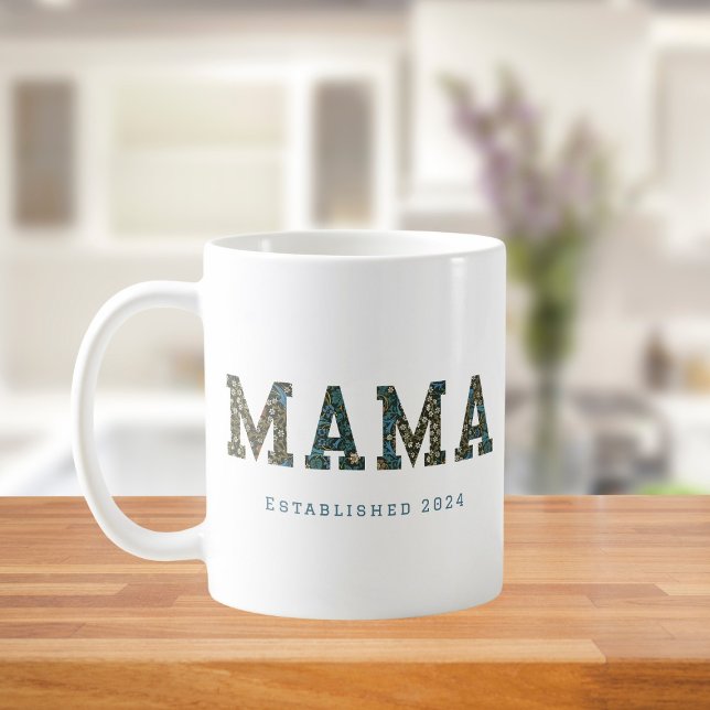 Mama customised year - trendy floral Coffee Mug (Creator Uploaded)
