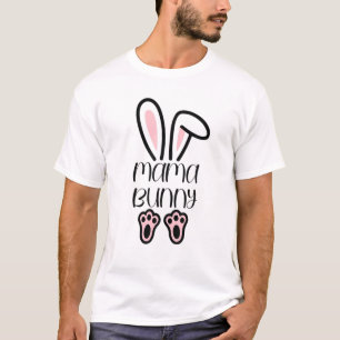 Mama Daddy Bunny Easter Day Dad Pregnant Mum Match T-Shirt