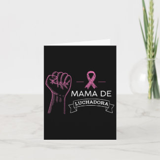 Mama De Luchadora Breast Cancer Awareness Mum Span Card