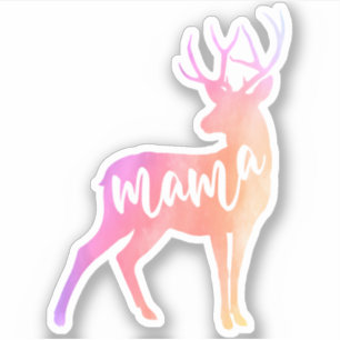 Mama Deer Watercolor Sticker