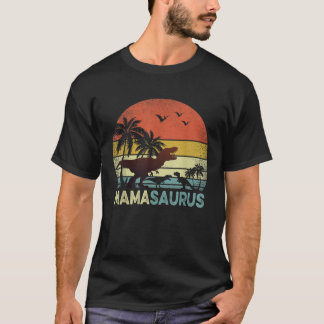 Mama Dinosaur Mamasaurus 2 Two kids T-Shirt