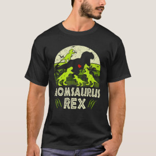 Mama Dinosaur T Rex Momsaurus 4 Kids Matching Fami T-Shirt