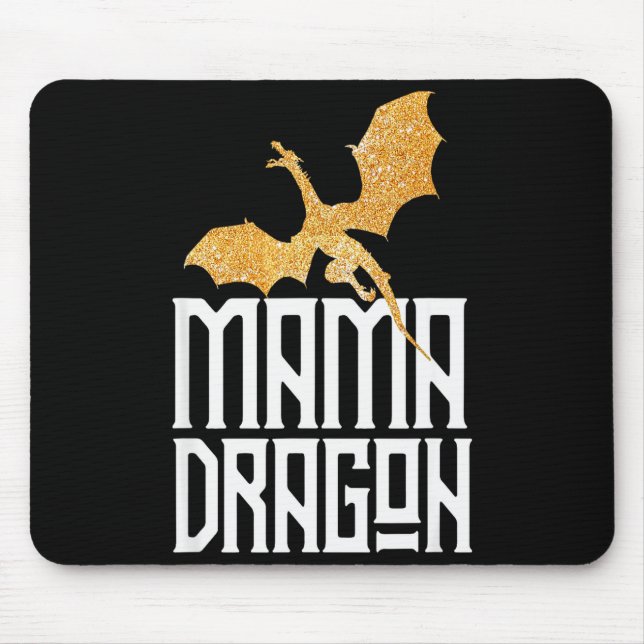 Mama Dragon Christmas Matching Family Tribe Mum Wi Mouse Pad (Front)