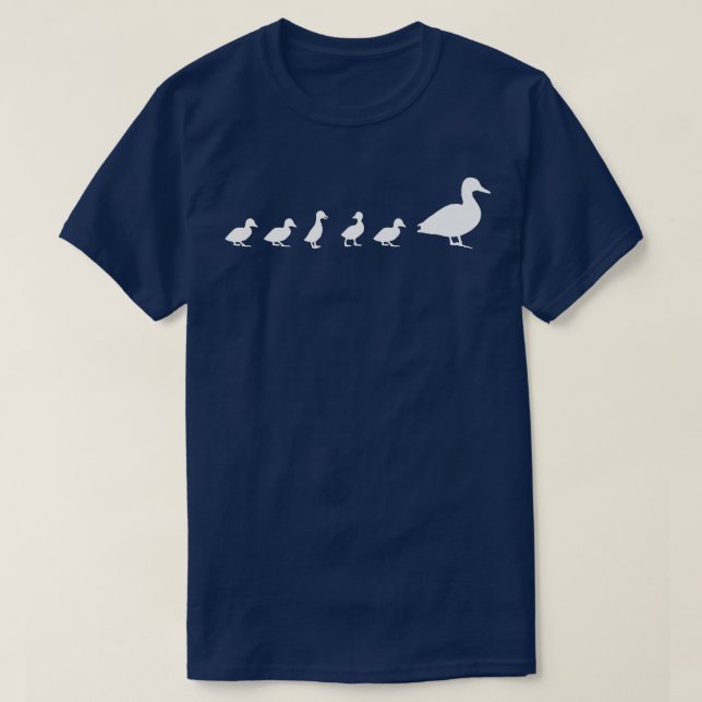 Mama Duck 5 Ducklings  Animal Family Mothers Day G T-Shirt (Design Front)