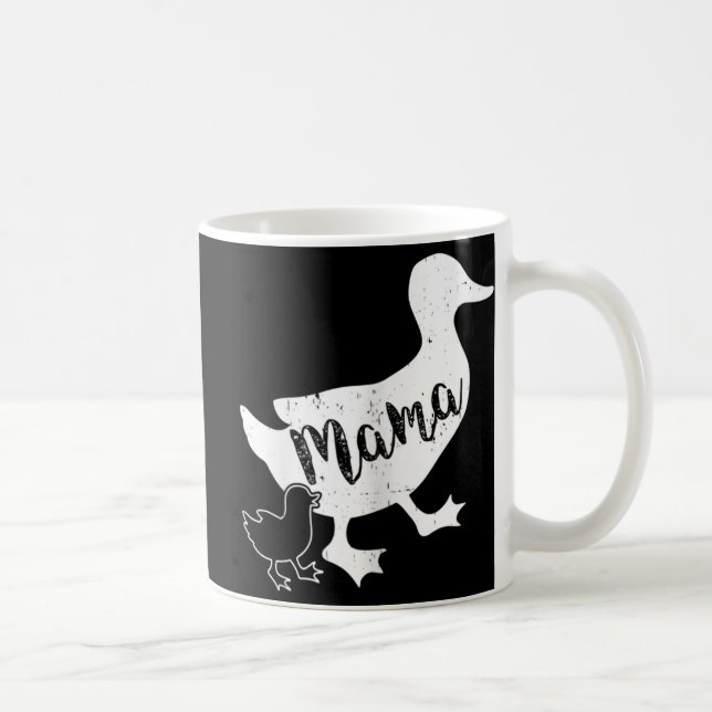 Mama Duck and 1 Baby Duckling Fun Mum   Coffee Mug (Right)