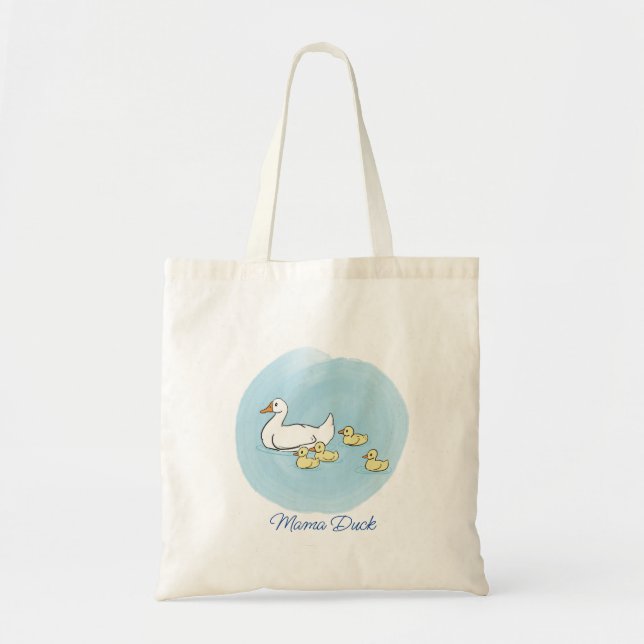 Mama Duck Personalised Tote Bag (Front)