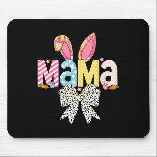 Mama Easter Coquette Bow Bunny Matching Family Eas Mouse Pad