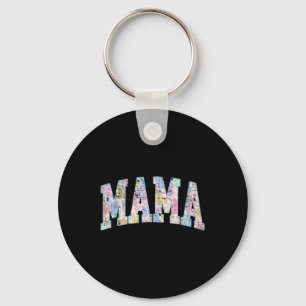 Mama Easter Retro Varsity Big Letters Colourful Cu Key Ring