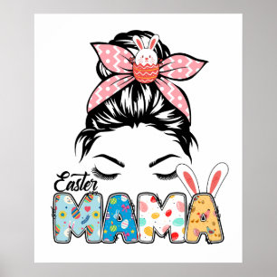 mama easter, retro, vintage poster