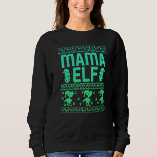Mama Elf Christmas Family Ugly Xmas Christmas 2 Sweatshirt